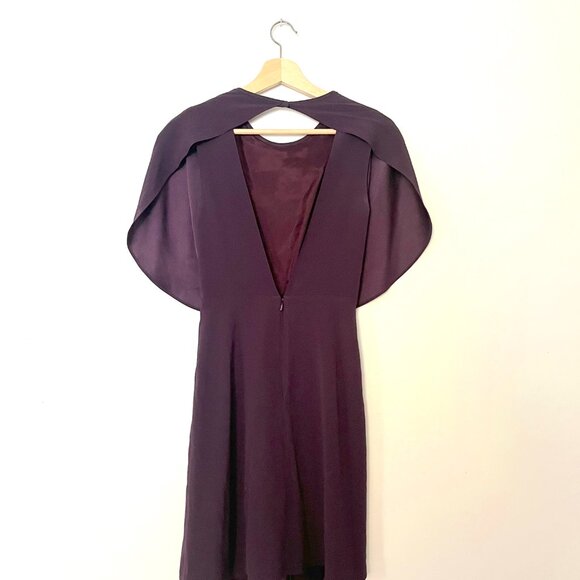 Reiss Plum Open-Back Cocktail Dress | Size 0 - Picture 4 of 6